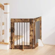   vidaXL Kutyakerítés állványokkal 2 pcs Füstös Tölgy 60 x 60 cm