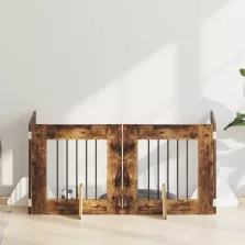   vidaXL Kutyakerítés állványokkal 4 pcs Füstös Tölgy 60 x 60 cm