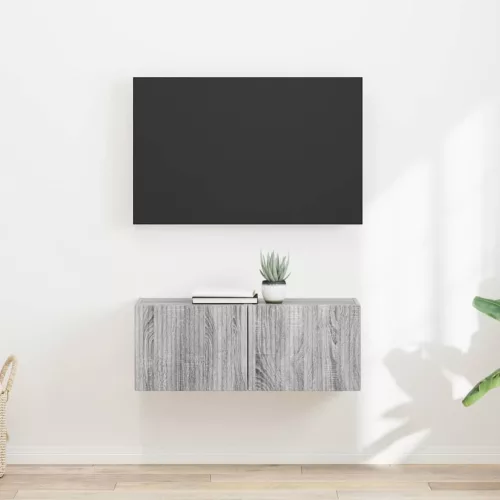 vidaXL TV Fali Szekrény 2 pcs Szürke Sonoma 60 x 31 x 29.5 cm Faanyag