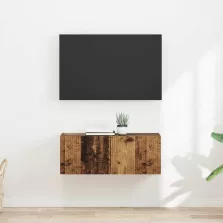   vidaXL TV Fali Szekrény 2 pcs Öreg fa 60 x 31 x 29.5 cm Faanyag
