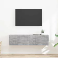   vidaXL TV Fali Szekrény 2 pcs Beton 60 x 31 x 29.5 cm Faanyag