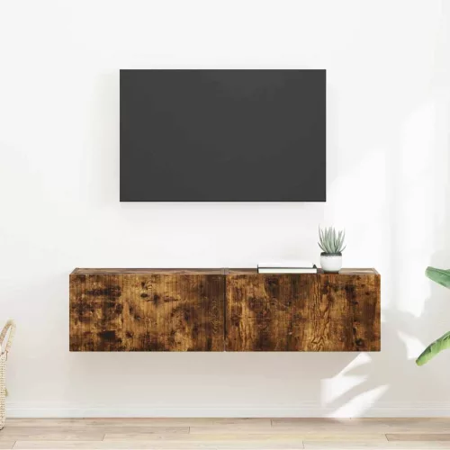 vidaXL TV Fali Szekrény 2 pcs Füstölt tölgy 60 x 31 x 29.5 cm Faanyag