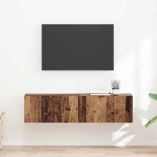   vidaXL TV Fali Szekrény 2 pcs Öreg fa 60 x 31 x 29.5 cm Faanyag