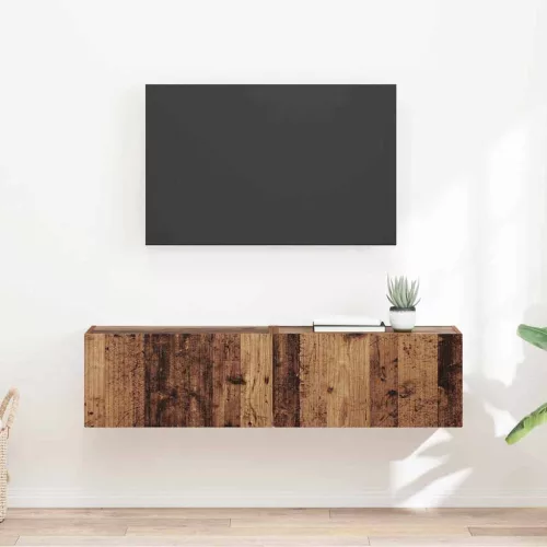 vidaXL TV Fali Szekrény 2 pcs Öreg fa 60 x 31 x 29.5 cm Faanyag