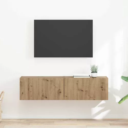 vidaXL TV Fali Szekrény 2 pcs Művészi tölgy 60 x 31 x 29.5 cm Faanyag