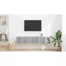   vidaXL TV Fali Szekrény 2 pcs Szürke Sonoma 60 x 31 x 29.5 cm Faanyag