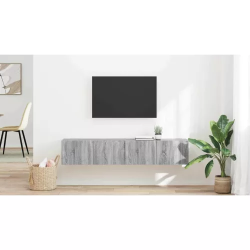 vidaXL TV Fali Szekrény 2 pcs Szürke Sonoma 60 x 31 x 29.5 cm Faanyag