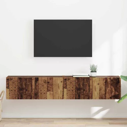 vidaXL TV Fali Szekrény 2 pcs Öreg fa 60 x 31 x 29.5 cm Faanyag
