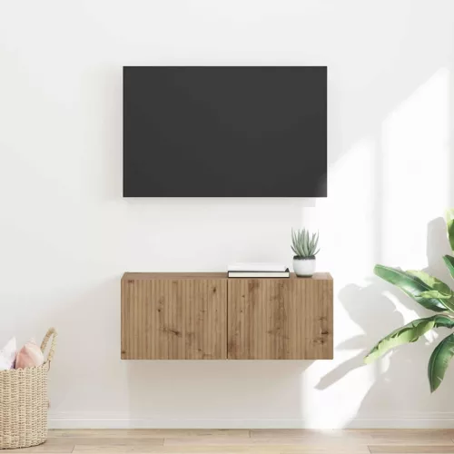 vidaXL TV Fali Szekrény Művészi tölgy 60 x 31 x 29.5 cm Faanyag