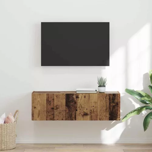 vidaXL TV Fali Szekrény Öreg fa 98 x 31 x 29,5 cm Faanyag