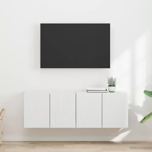 vidaXL TV Fali Szekrény 2 pcs Fehér 59,5 x 31 x 40 cm Faanyag