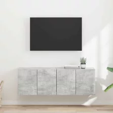   vidaXL TV Fali Szekrény 2 pcs Beton Szürke 59,5 x 31 x 40 cm Faanyag
