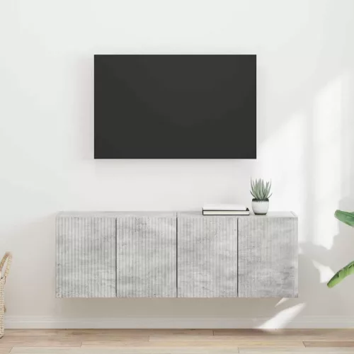 vidaXL TV Fali Szekrény 2 pcs Beton Szürke 59,5 x 31 x 40 cm Faanyag