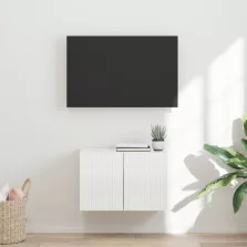   vidaXL TV Fali Szekrény Magas Fényű Fehér 59,5 x 31 x 40 cm Faanyag