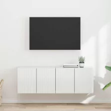   vidaXL TV Fali Szekrény 2 pcs Magas Fényű Fehér 59,5 x 31 x 40 cm