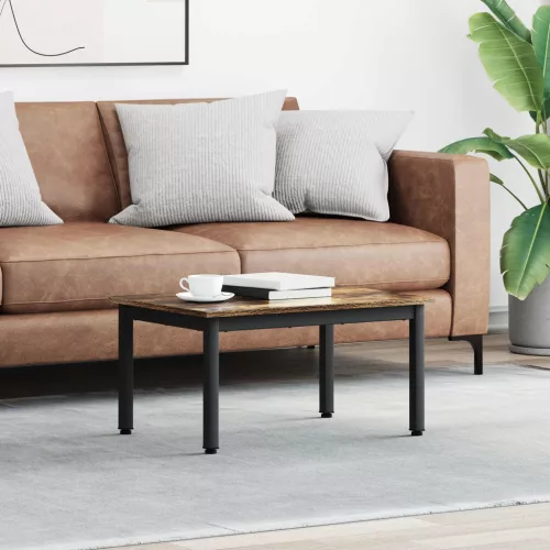 vidaXL Dohányzóasztal Füstös tölgy 70 x 50 x 36 cm Faanyag