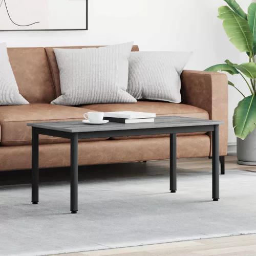 vidaXL Dohányzóasztal Szürke Sonoma 100 x 50 x 45 cm Faanyag