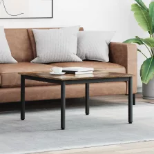   vidaXL Dohányzóasztal Füstös tölgy 80 x 80 x 45 cm Faanyag
