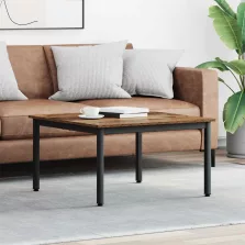 vidaXL Dohányzóasztal Öreg fa 80 x 80 x 45 cm Faanyag