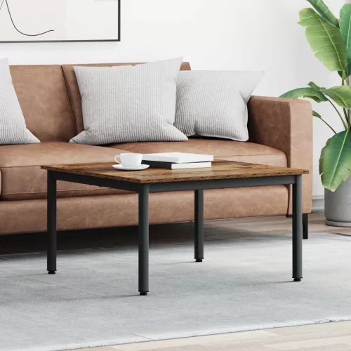 vidaXL Dohányzóasztal Öreg fa 80 x 80 x 45 cm Faanyag