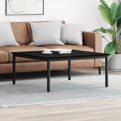 vidaXL Dohányzóasztal Fekete tölgy 100 x 100 x 45 cm Faanyag