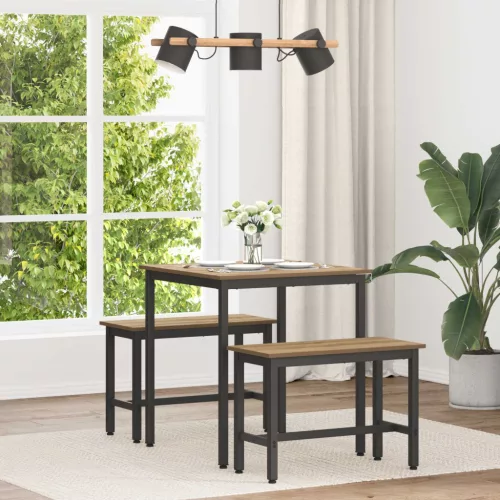 vidaXL Étkezőasztalok 70 x 70 x 75 cm FÉM