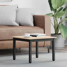   vidaXL Dohányzóasztal Természetes 50 x 50 x 36 cm Tömör fenyőfa