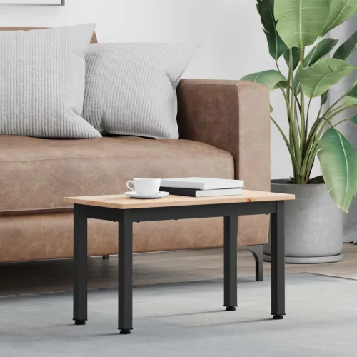 vidaXL Dohányzóasztal Természetes 60 x 30 x 36 cm Tömör fenyőfa
