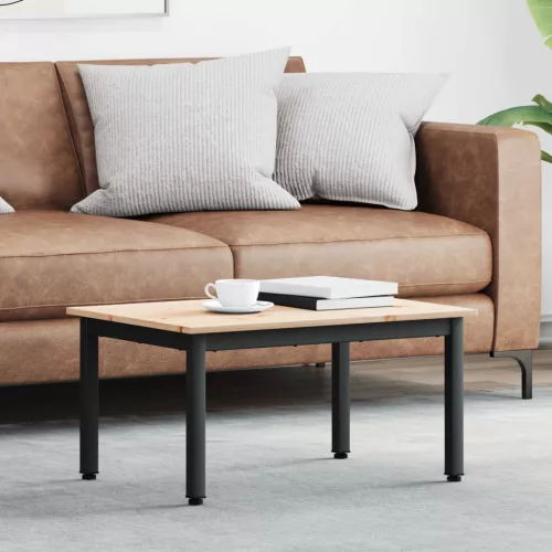 vidaXL Dohányzóasztal Természetes 60 x 50 x 36 cm Tömör fenyőfa