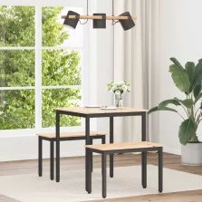   vidaXL Étkezőasztal Természetes 70 x 70 x 75 cm Tömör fenyőfa