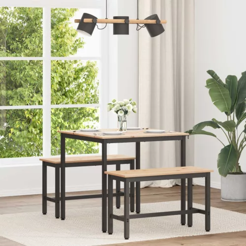 vidaXL Étkezőasztal Természetes 80 x 80 x 75 cm Tömör fenyőfa