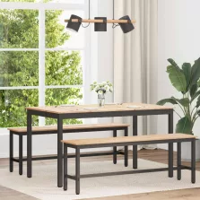   vidaXL Étkezőasztal Természetes 140 x 80 x 75 cm Tömör fenyőfa