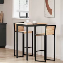   vidaXL Bárasztal Természetes 110 x 55 x 105 cm Tömör fenyőfa