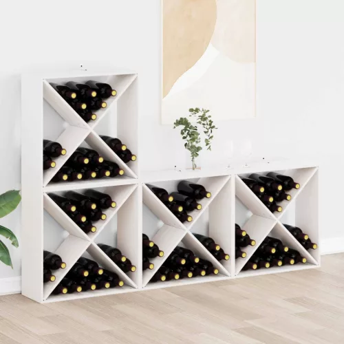vidaXL Borágas 4 pcs Fehér 62 x 25 x 62 cm Tömör fenyőfa