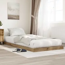 vidaXL Földi ágykeret Artisan tölgy 76,5 x 200 cm Faanyag