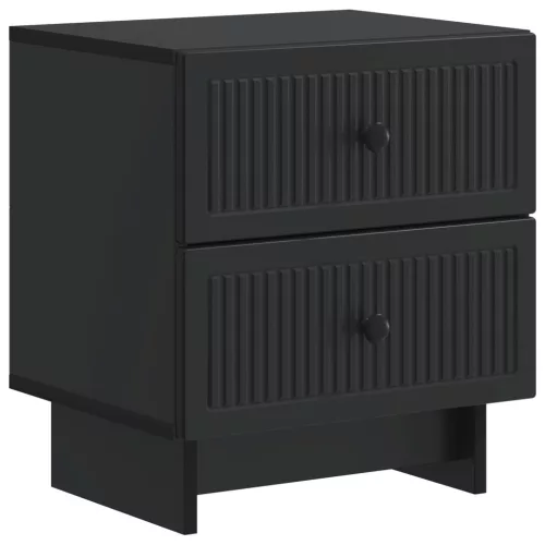 vidaXL Éjjeliszekrény fiókkal Fekete 43 x 34,5 x 47,5 cm Szerelt Fa