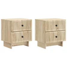   vidaXL Éjjeliszekrény fiókkal 2 pcs Sonoma Tölgy 43 x 34,5 x 47,5 cm