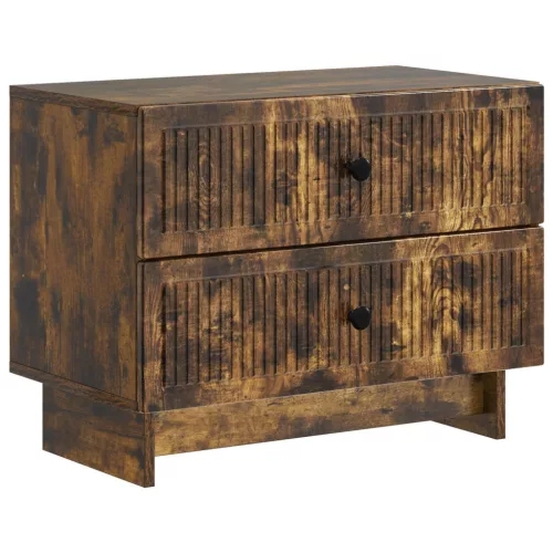 vidaXL Éjjeliszekrény Füstös Tölgy 62 x 34,5 x 47,5 cm Szerelt Fa