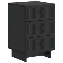   vidaXL Éjjeliszekrény fiókkal Fekete 43 x 41 x 66,5 cm Szerelt Fa
