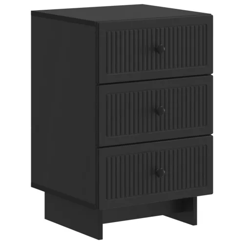 vidaXL Éjjeliszekrény fiókkal Fekete 43 x 41 x 66,5 cm Szerelt Fa