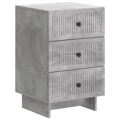 vidaXL Éjjeliszekrény fiókkal Betonszürke 43 x 41 x 66,5 cm Szerelt Fa