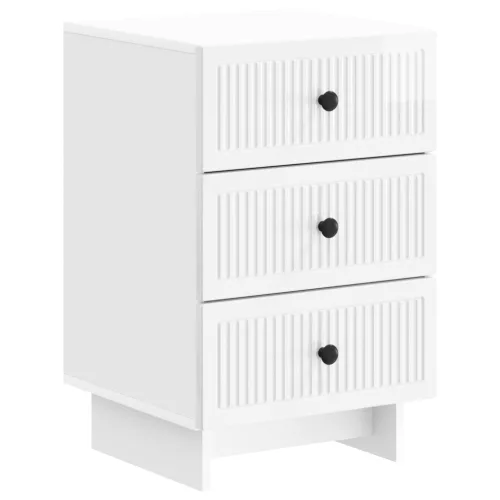 vidaXL Éjjeliszekrény Magasfényű Fehér 43 x 41 x 66,5 cm Szerelt Fa