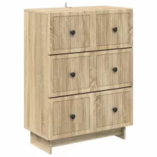   vidaXL Fiókos szekrény Sonoma Tölgy 66 x 34,5 x 90 cm Szerelt Fa