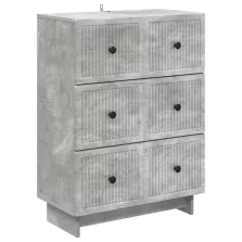   vidaXL Fiókos szekrény Betonszürke 66 x 34,5 x 90 cm Szerelt Fa