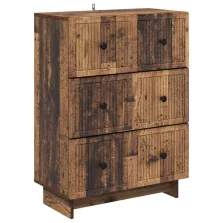   vidaXL Fiókos szekrény Antik Fa 66 x 34,5 x 90 cm Szerelt Fa