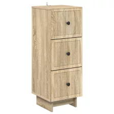   vidaXL Fiókos szekrény Sonoma Tölgy 33 x 34,5 x 90 cm Szerelt Fa