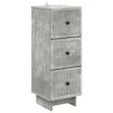   vidaXL Fiókos szekrény Betonszürke 33 x 34,5 x 90 cm Szerelt Fa
