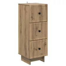   vidaXL Fiókos szekrény Kézműves Tölgy 33 x 34,5 x 90 cm Szerelt Fa