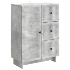   vidaXL Széf fiókkal Betonszürke 66 x 34,5 x 90 cm Szerelt Fa