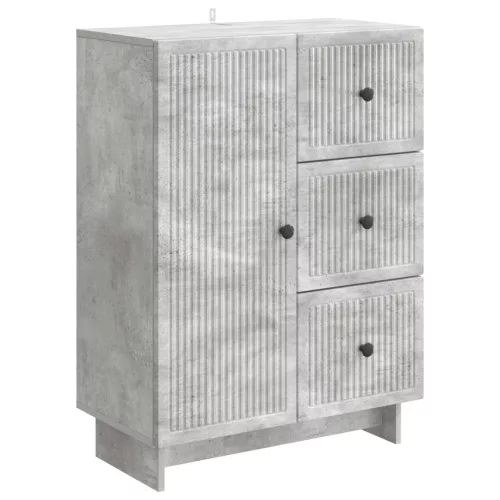 vidaXL Széf fiókkal Betonszürke 66 x 34,5 x 90 cm Szerelt Fa